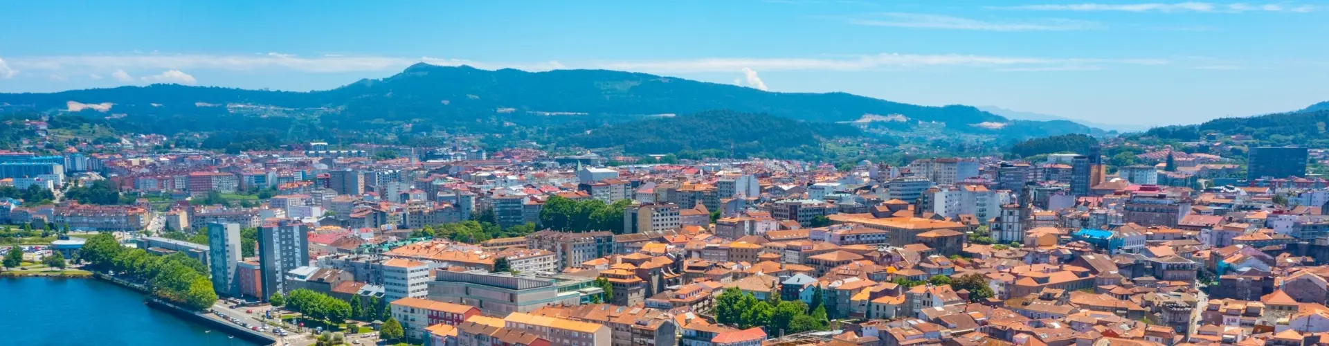 Vista panorámica de la ciudad de Pontevedra en la provincia de Pontevedra