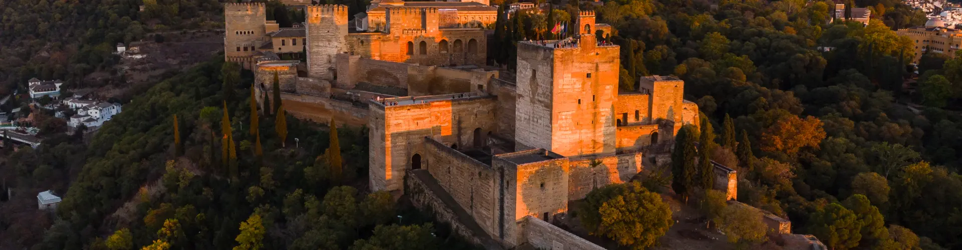 Vista aérea de la Alhambra de Granada.