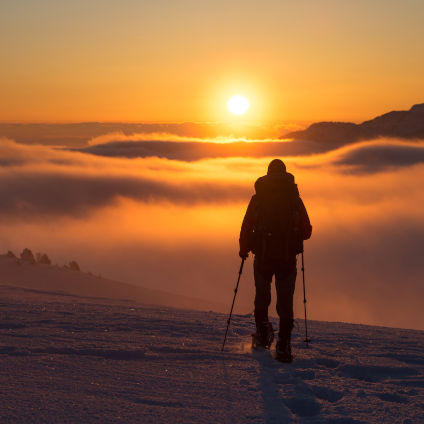 Ruta Nocturna en Raquetas de Nieve en Fuentes de Invierno
