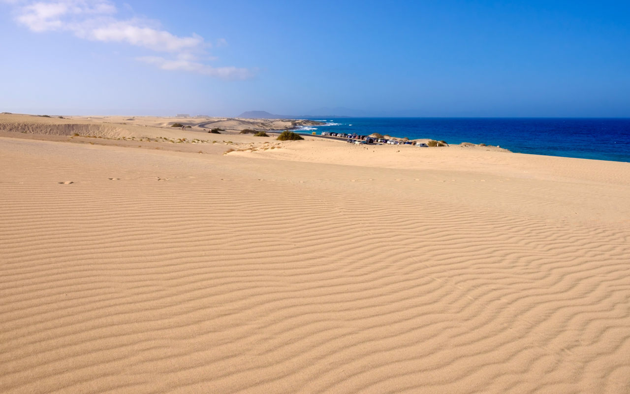 Visitar el Parque Natural de Corralejo en Fuerteventura, Islas Canarias.