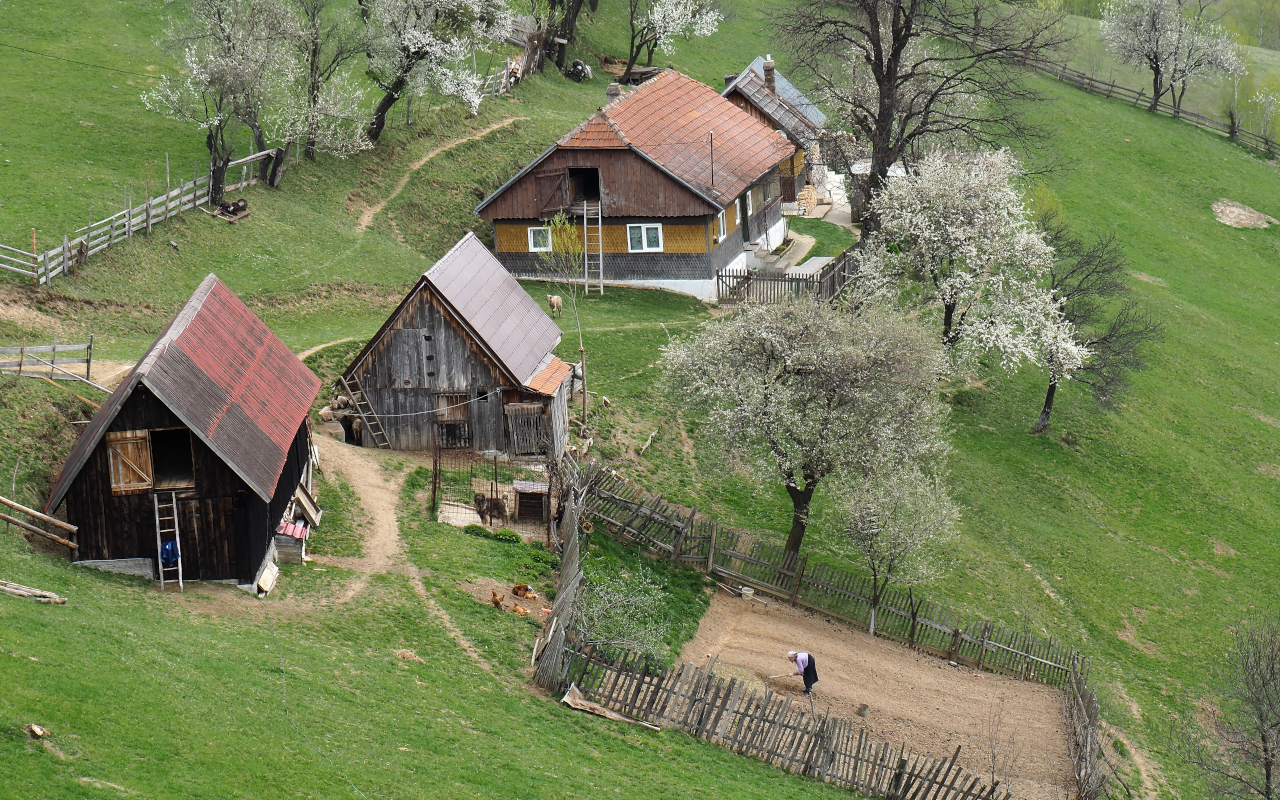 Casas en los pueblos, con los campesinos trabajando la tierra, donde conoceremos las tradiciones locales y los productos artesanales, como el queso.