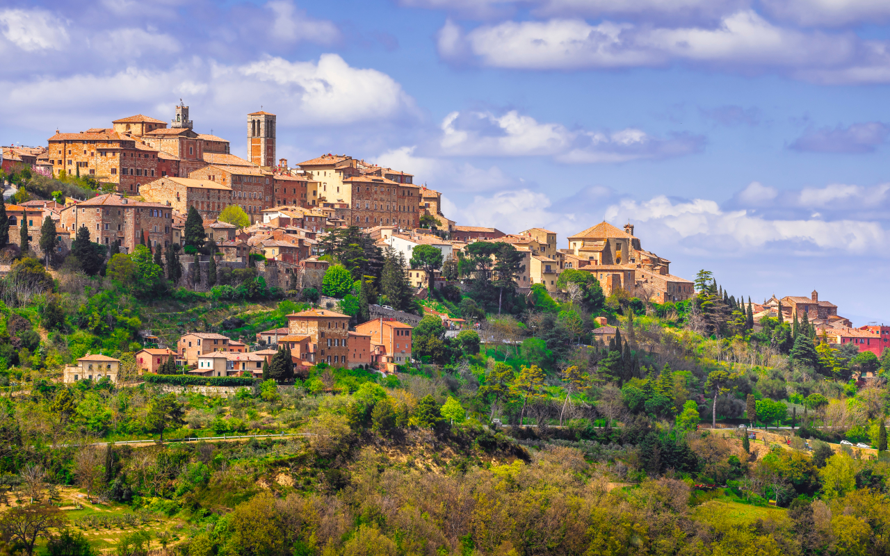 La ciudad medieval de Montepulciano ofrece unos paisajes idílicos.