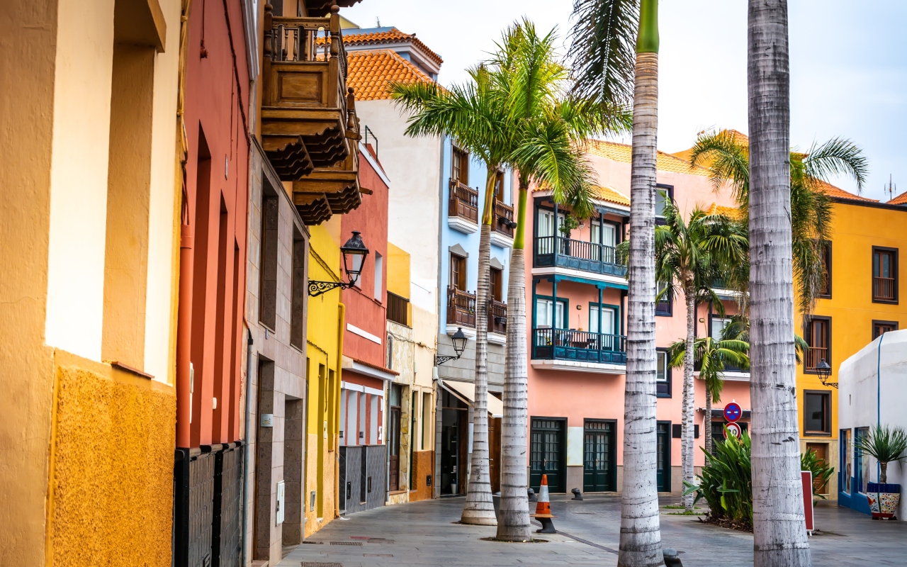 Casas en el barrio de la Renilla de Puerto de la Cruz.
