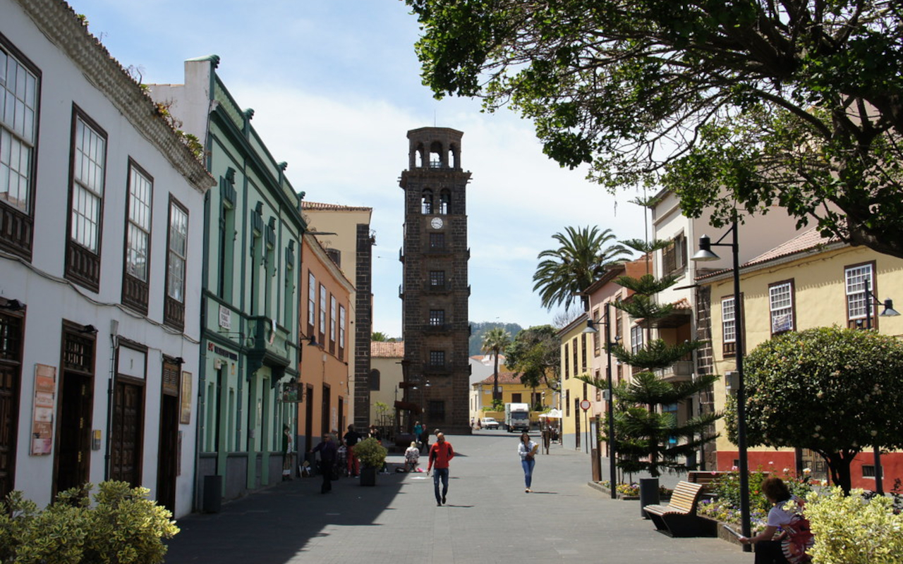 Torre de la Concepción, durante el recorrido del free tour de los misterios y leyendas de La Laguna.