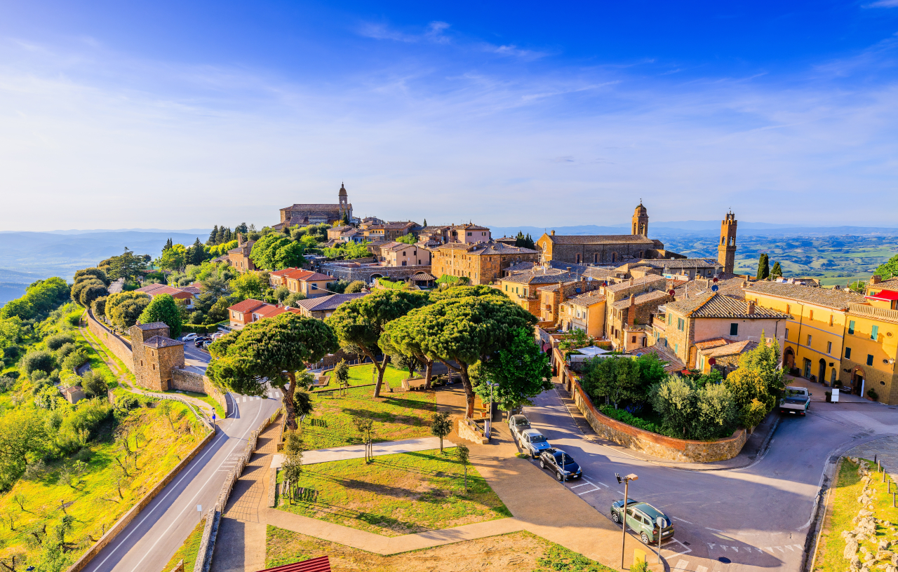 Desde la fortaleza de Montalcino se observan unas vistas de infarto.