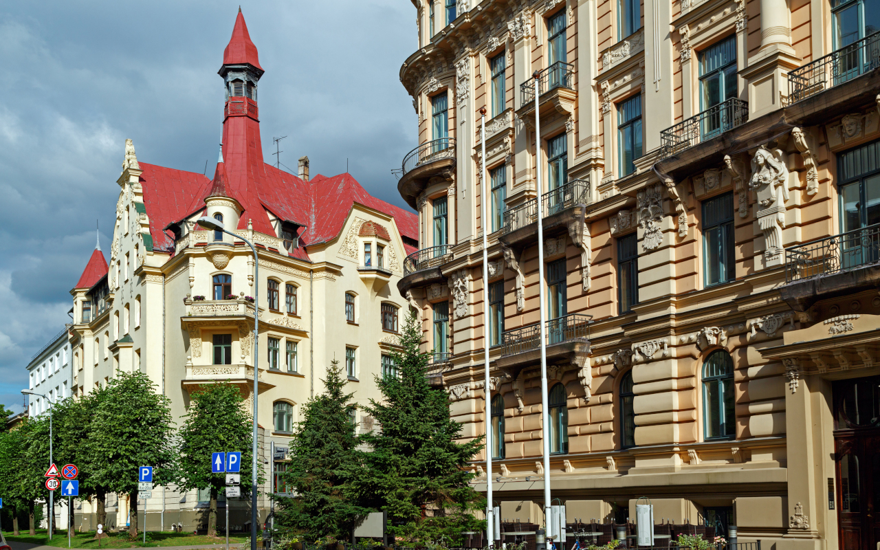 Arquitectura característica de este estilo artístico en Riga.