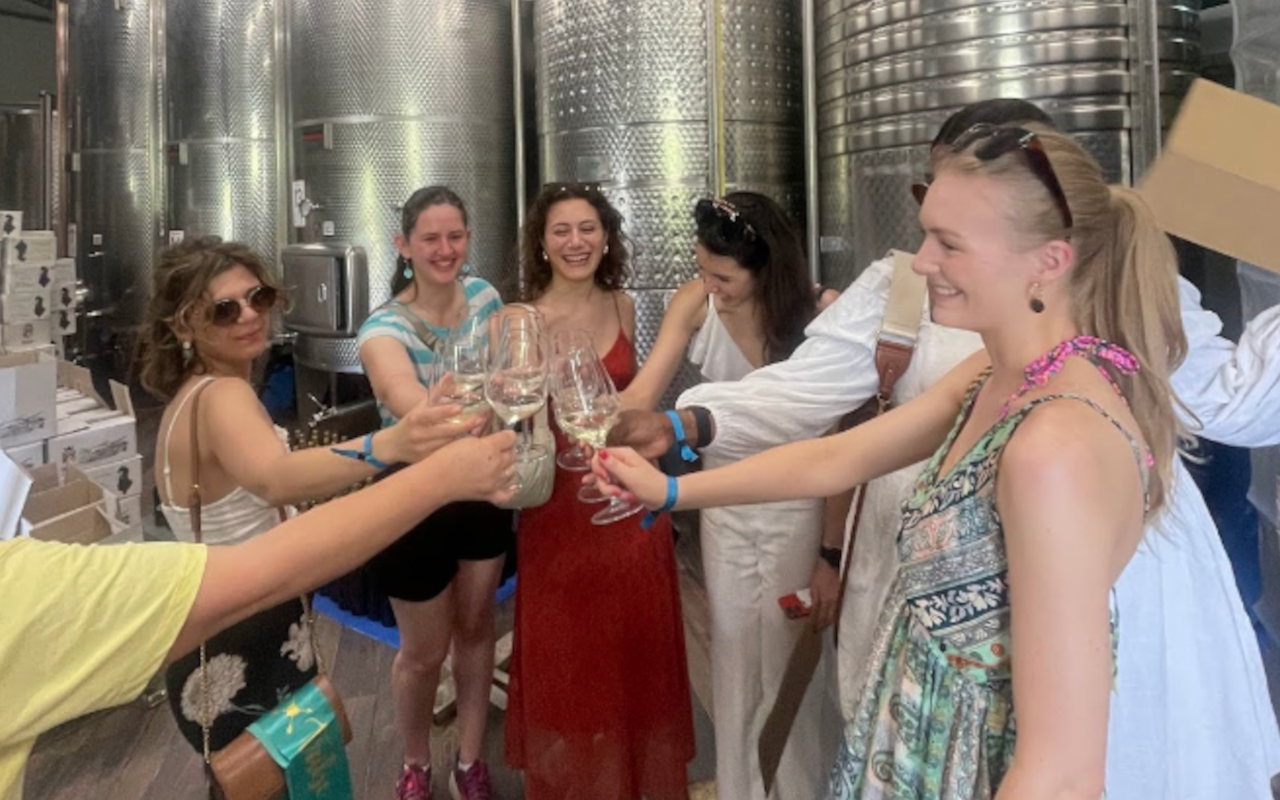 Brindis en la cata de vinos incluida en esta actividad.