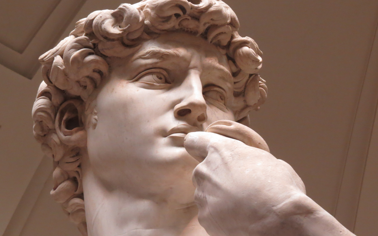 Una de las estatuas más famosas de la Galería de la Academia.