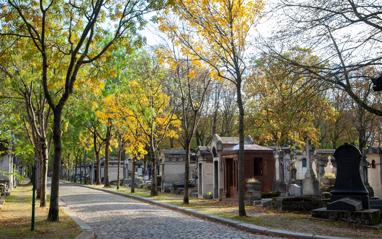 Vista general del Cementerio Père-Lachaise en Paris.