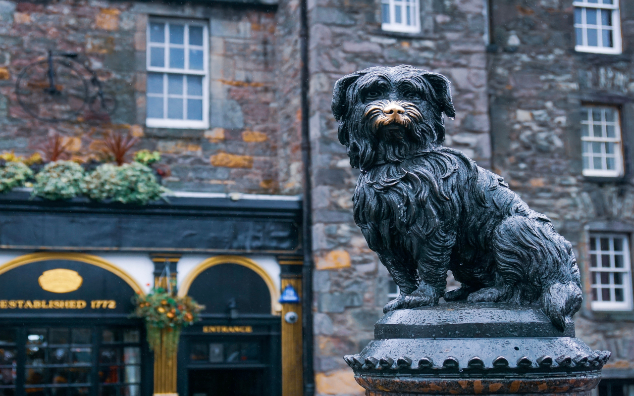 La icónica estatua de Greyfriars Bobby.