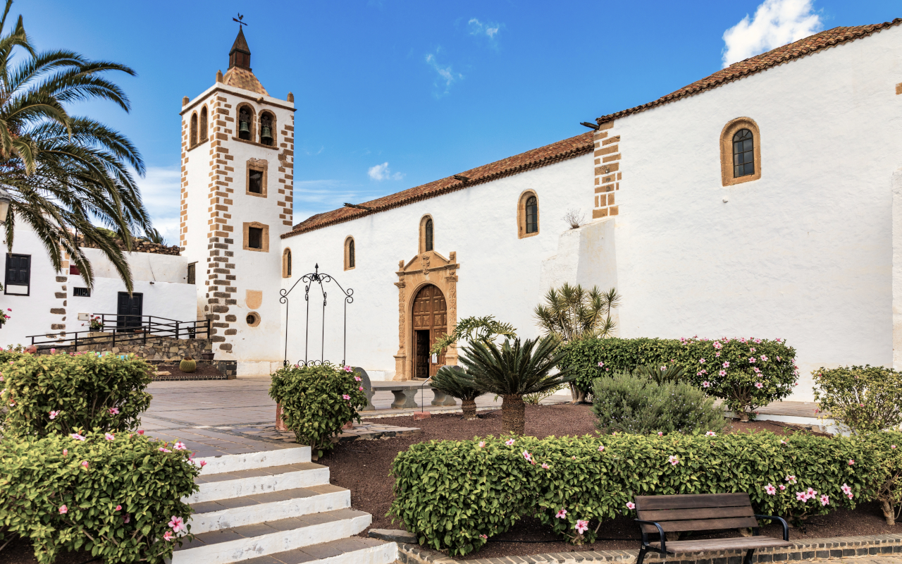 Emblematic church in the village of Betancuria, Fuerteventura.