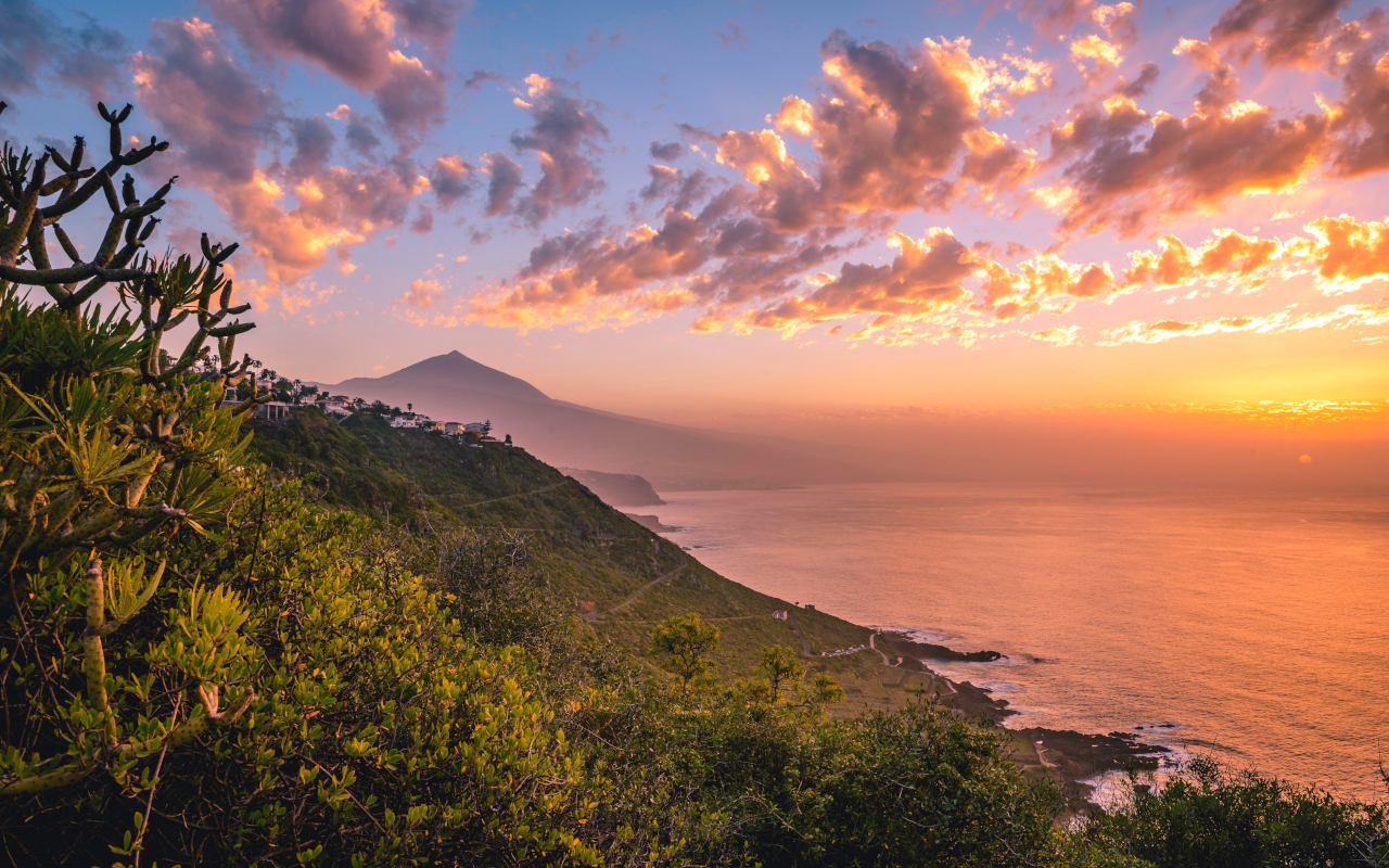 The Teide National Park with a view from the thing in Tenerife.