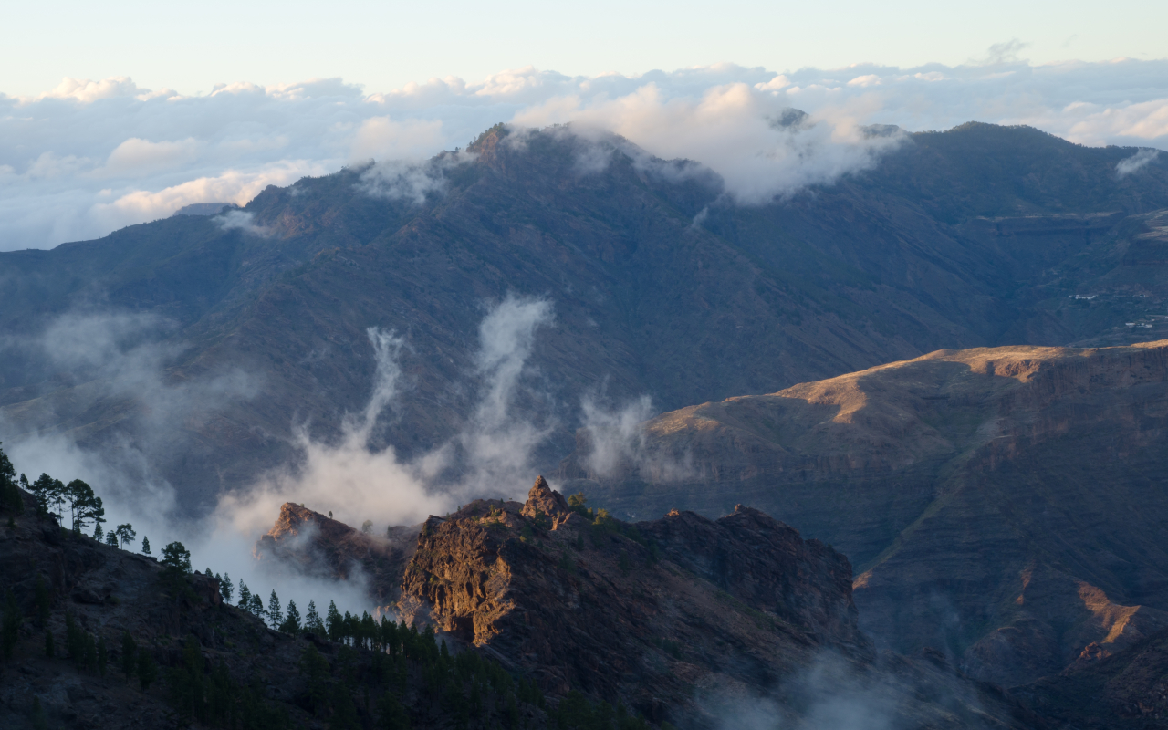 Views of Tamadaba Natural Park in Gran Canaria