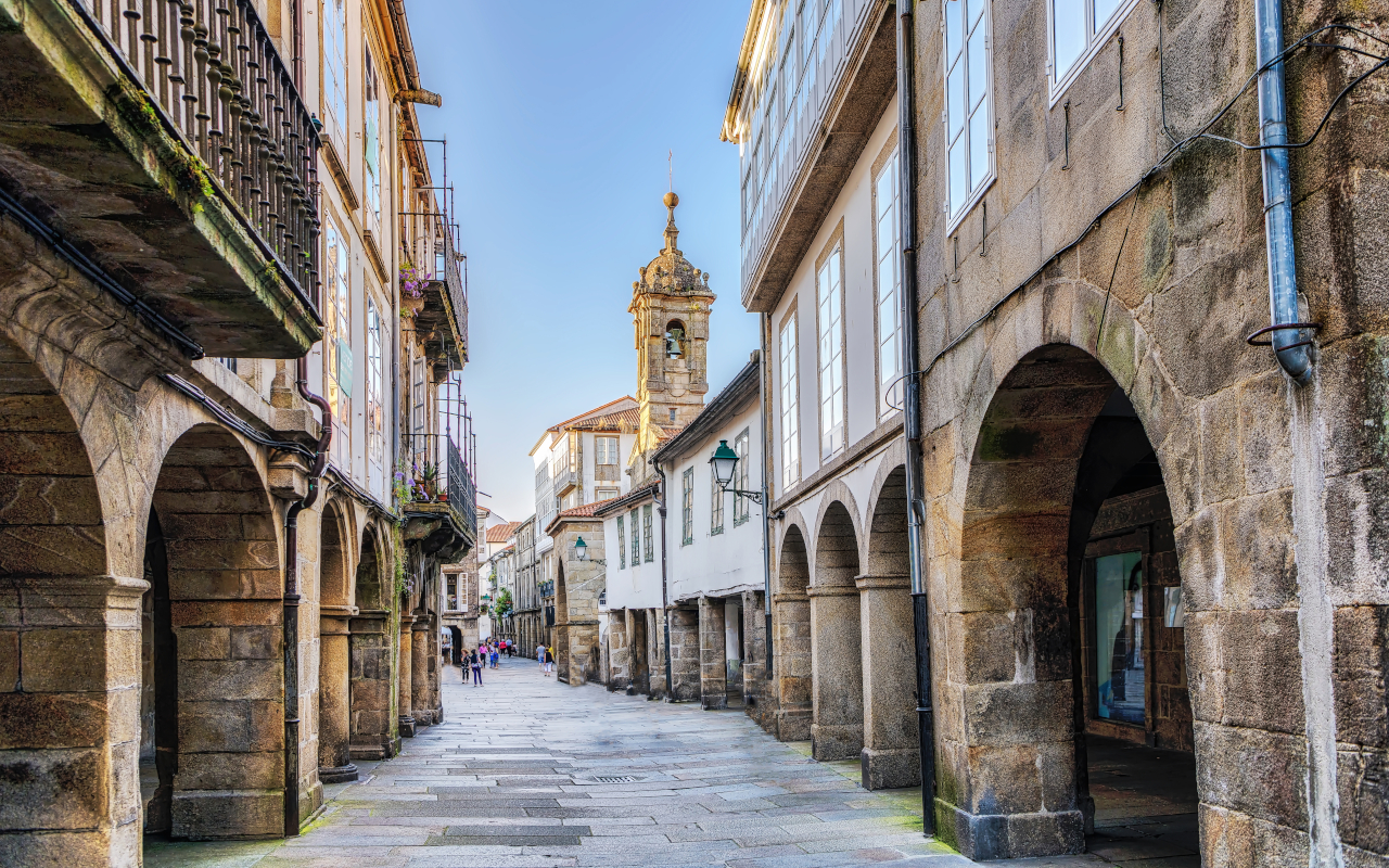 Calles del casco antiguo de Santiago de Compostela