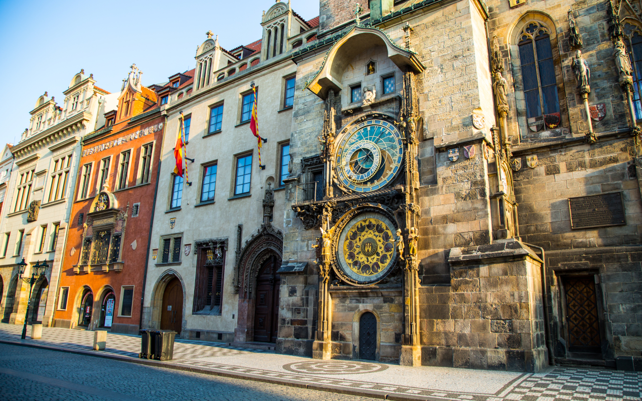 Fachada principal del Reloj Astronómico de Praga