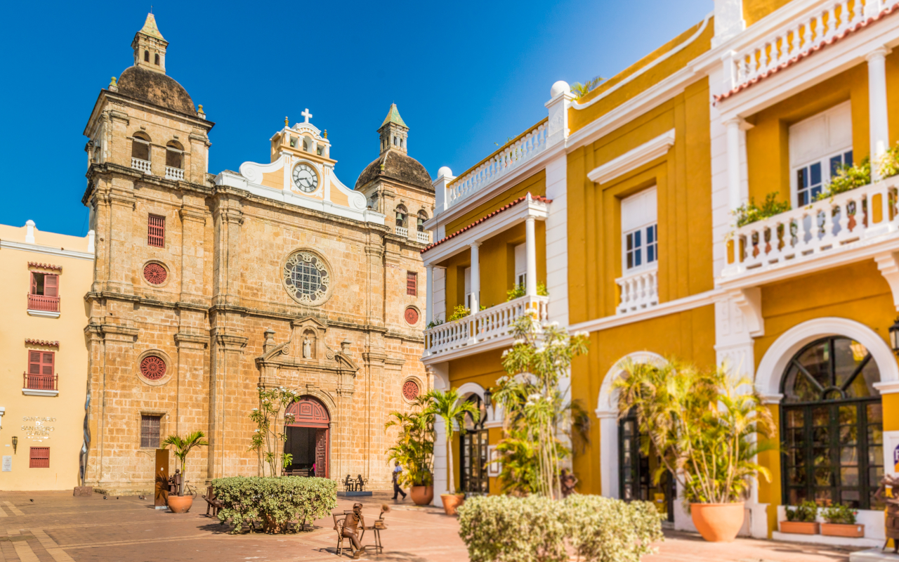  Imagen de la iglesia de San Pablo Claver en Cartagena de Indias, Colombia