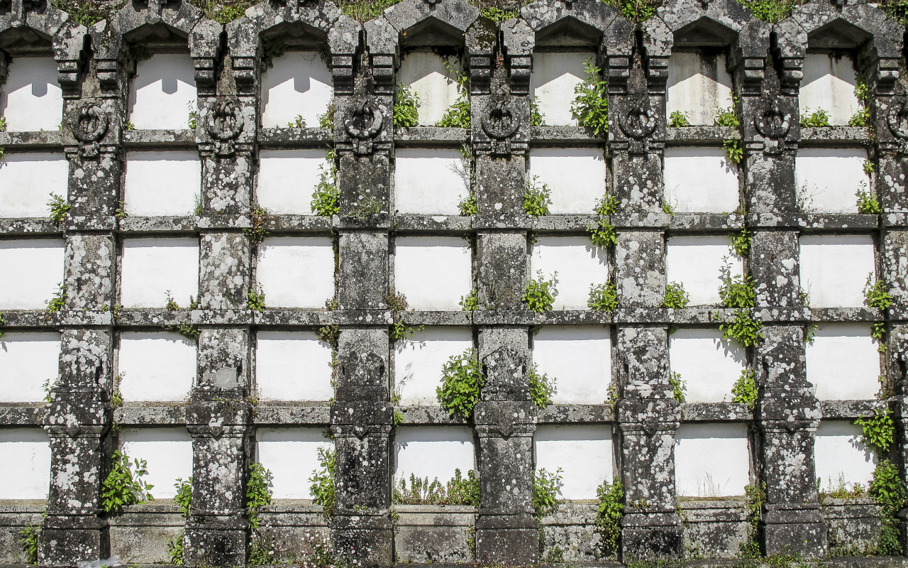 Tumbas del cementerio de Bonaval en Santiago.