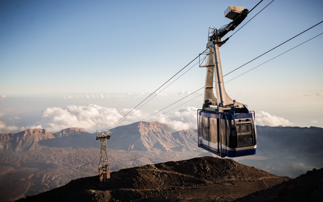 Vista desde Tenerife desde el teleférico del Teide
