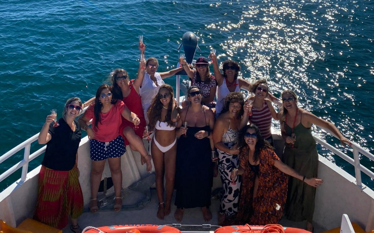 Una foto de grupo para recordar una experiencia única en Arrábida.