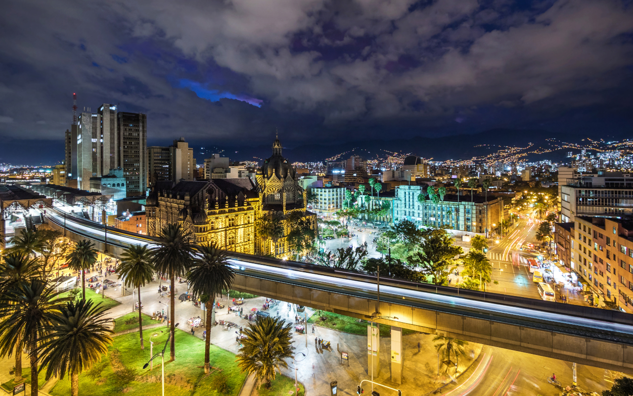 Vista aérea de Medellín, Colombia