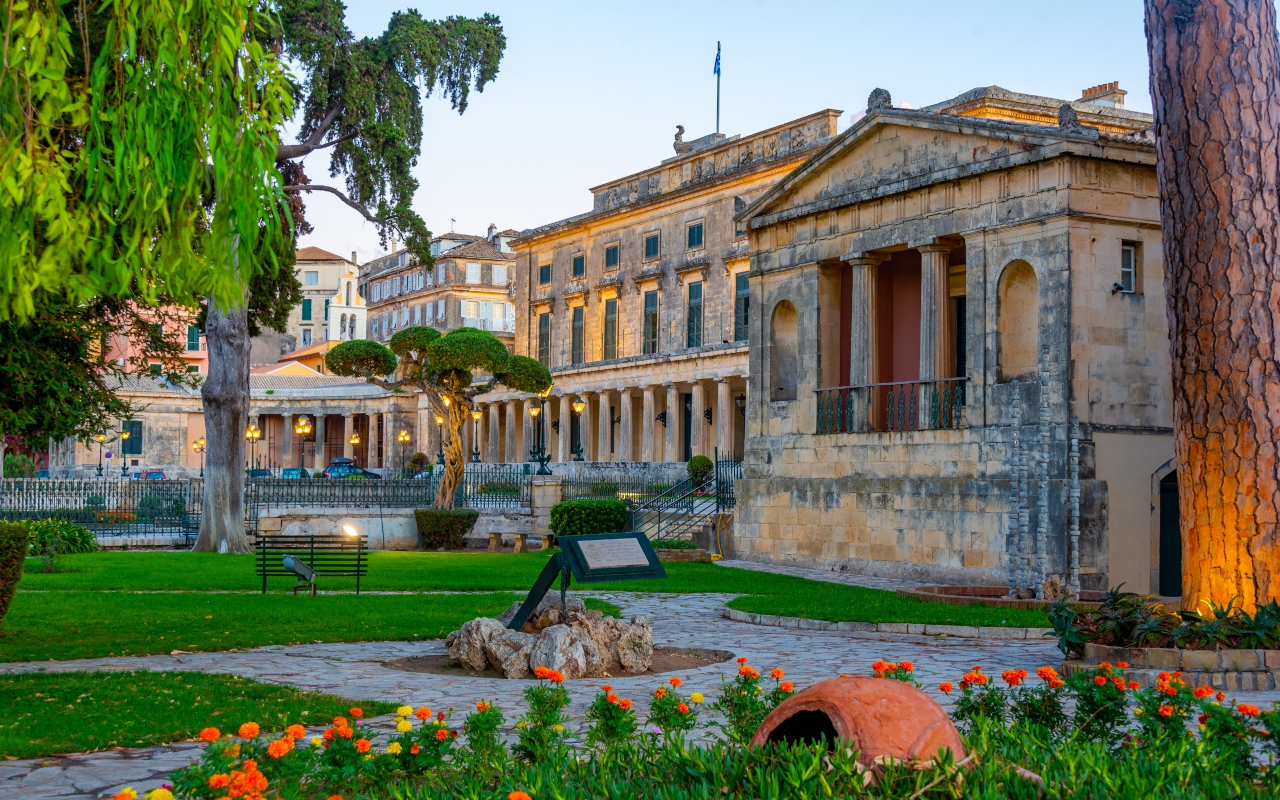El Museo de Arte Asiático en la ciudad de Corfú, Grecia