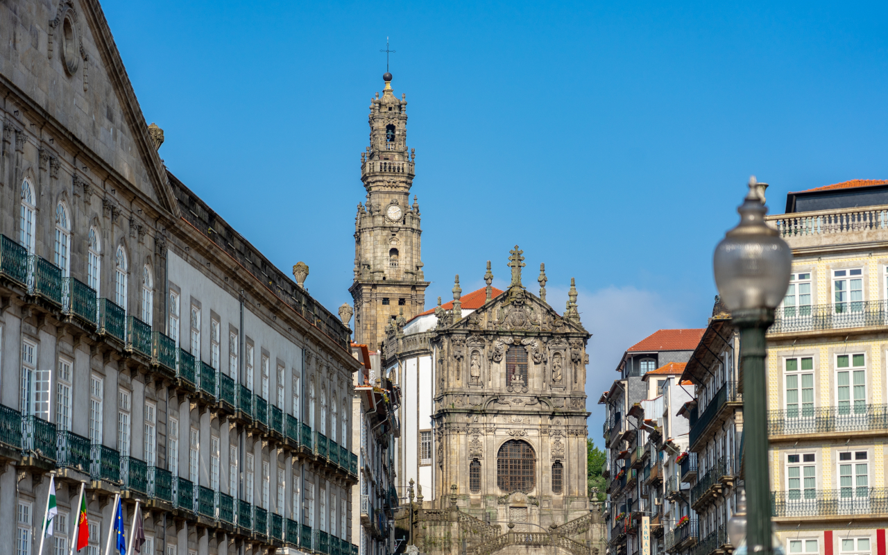 Torre de Clérigos en Oporto, Portugal