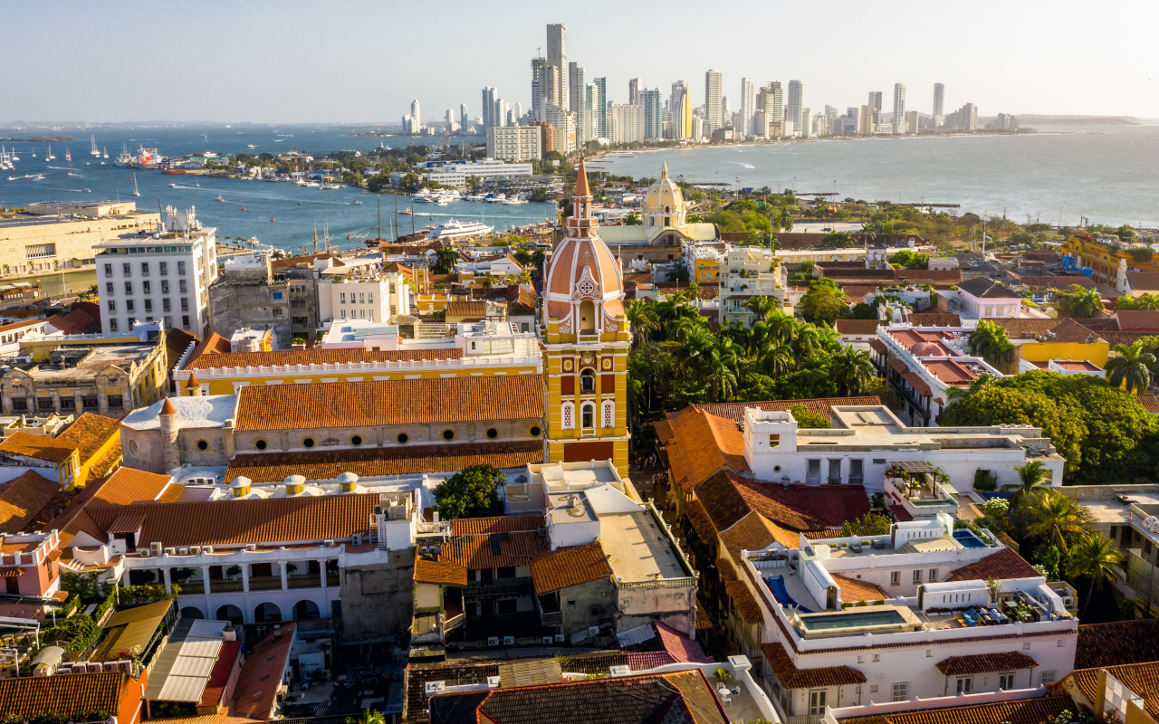 Vista aérea de Cartagenas de Indias.