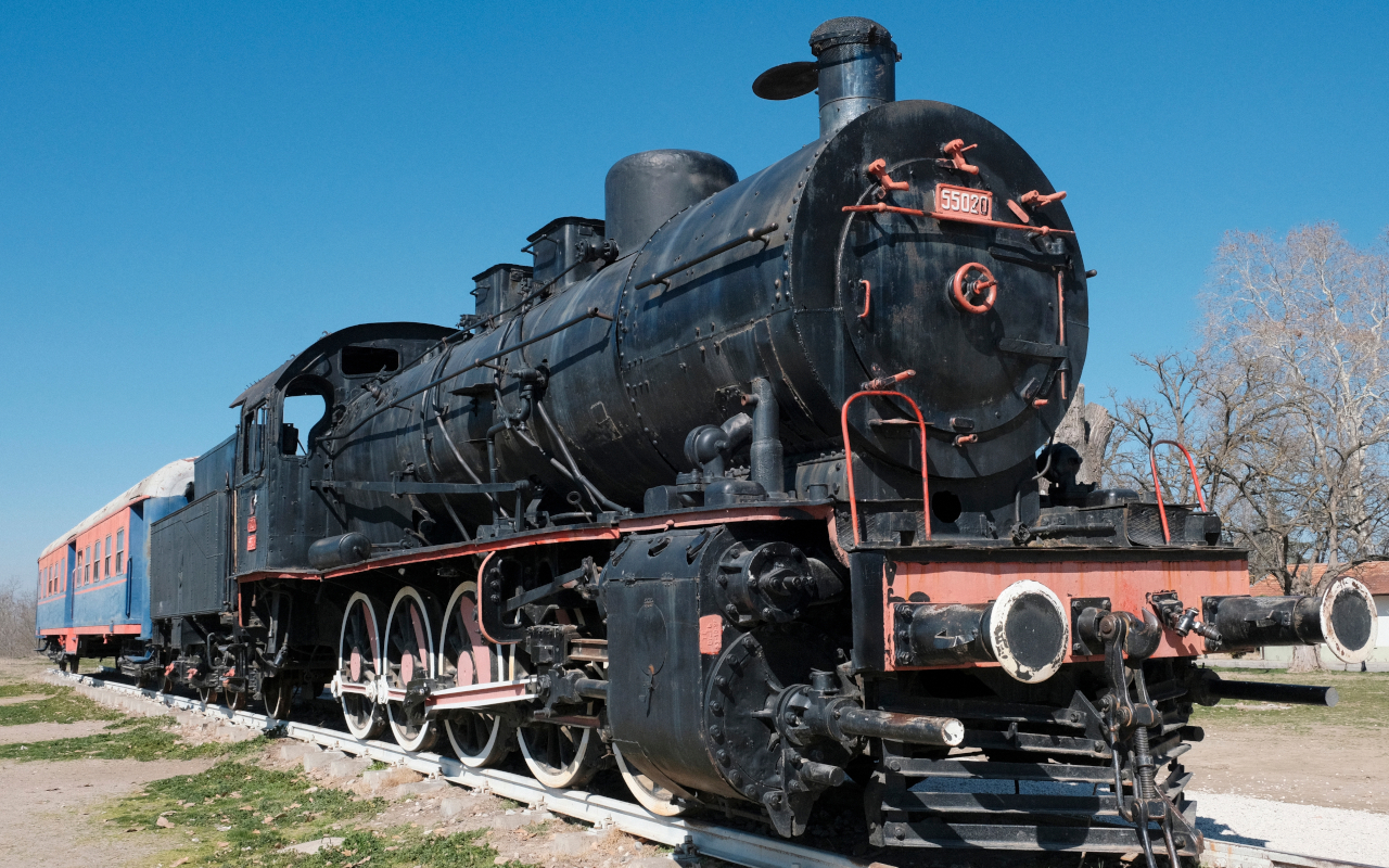 Tren que representa la estación del Orient Express en Estambul.