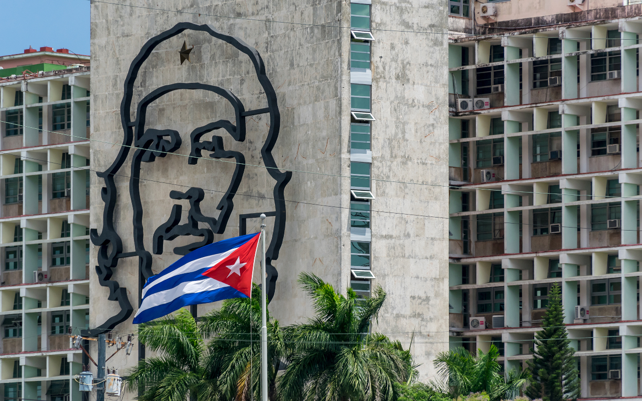 La silueta del Che en la plaza de la Revolución, La Habana