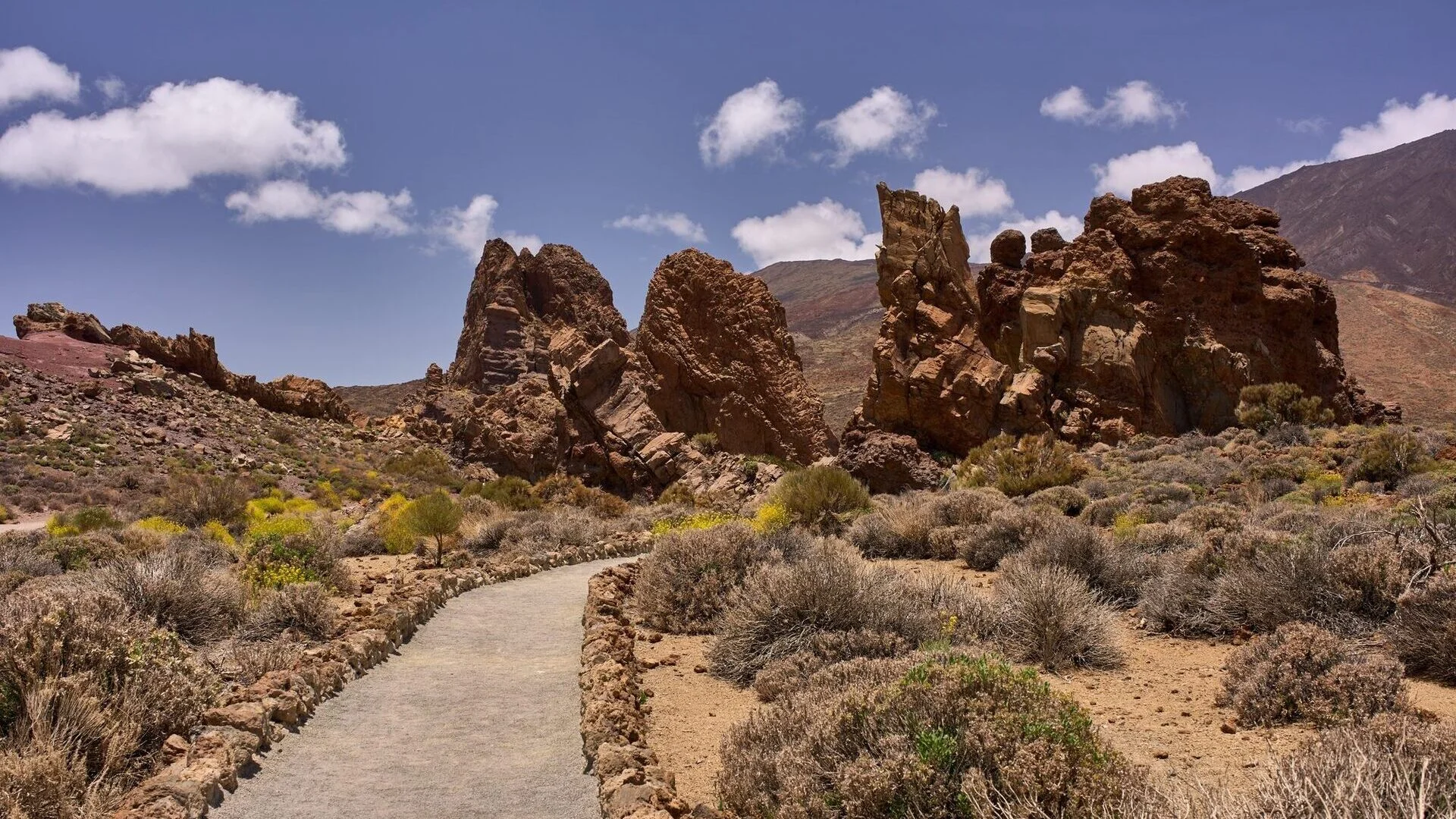 Sendero por los Roques de García en el Parque Nacional del Teide, Tenerife