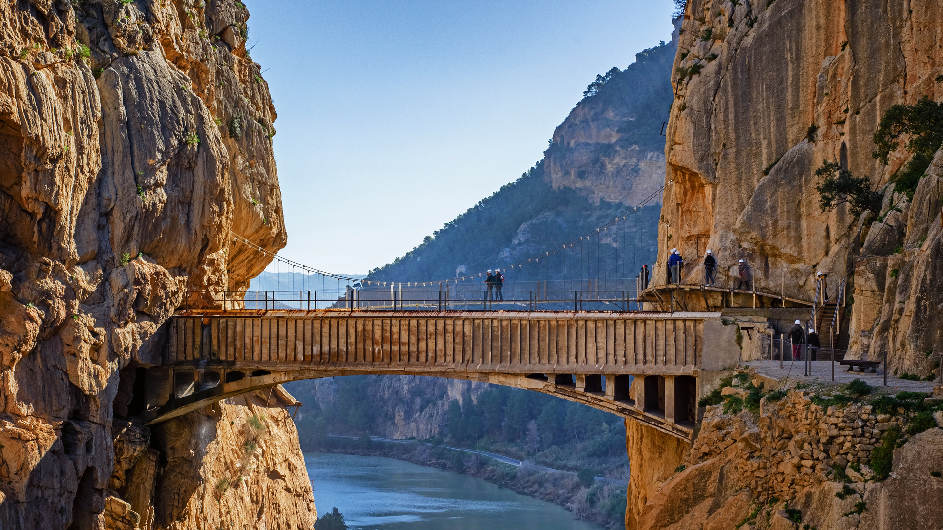 Puente de los Gaitanes sobre el río Guadalhorce en el Caminito del Rey, Málaga