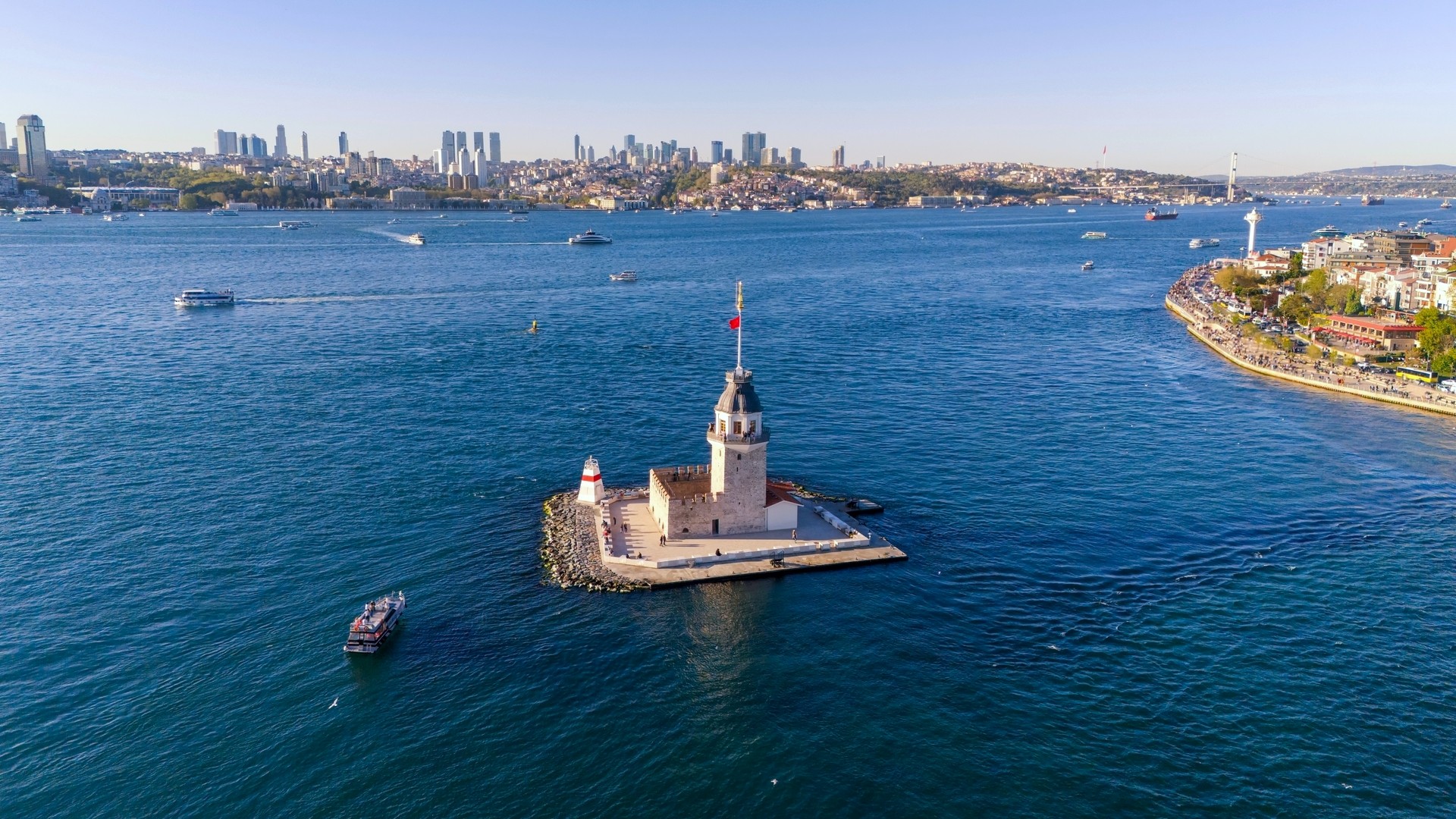 Torre de la Doncella Kız Kulesi en Estambul, Turquía