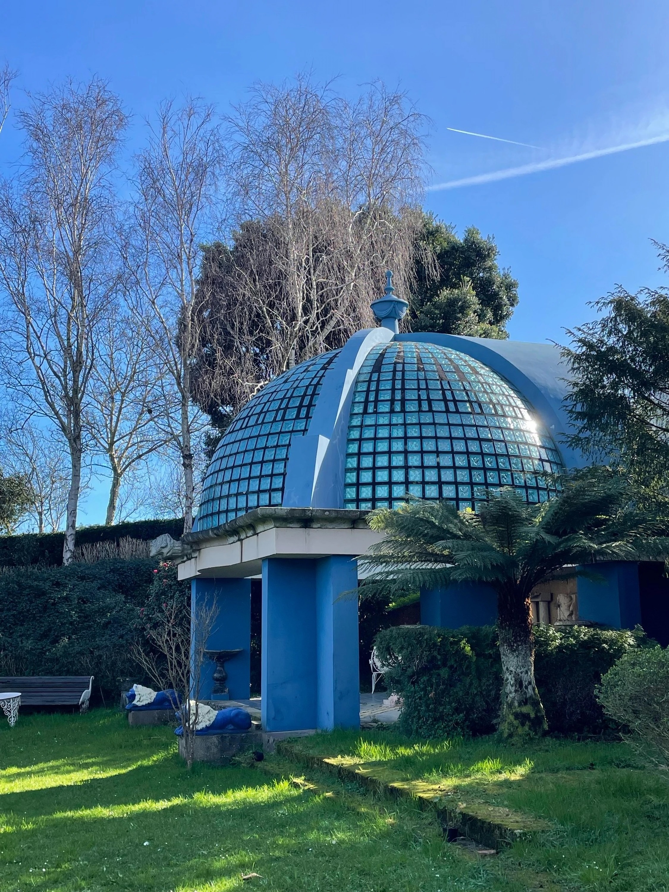 Jardin fonte baxa para ver el eclipse