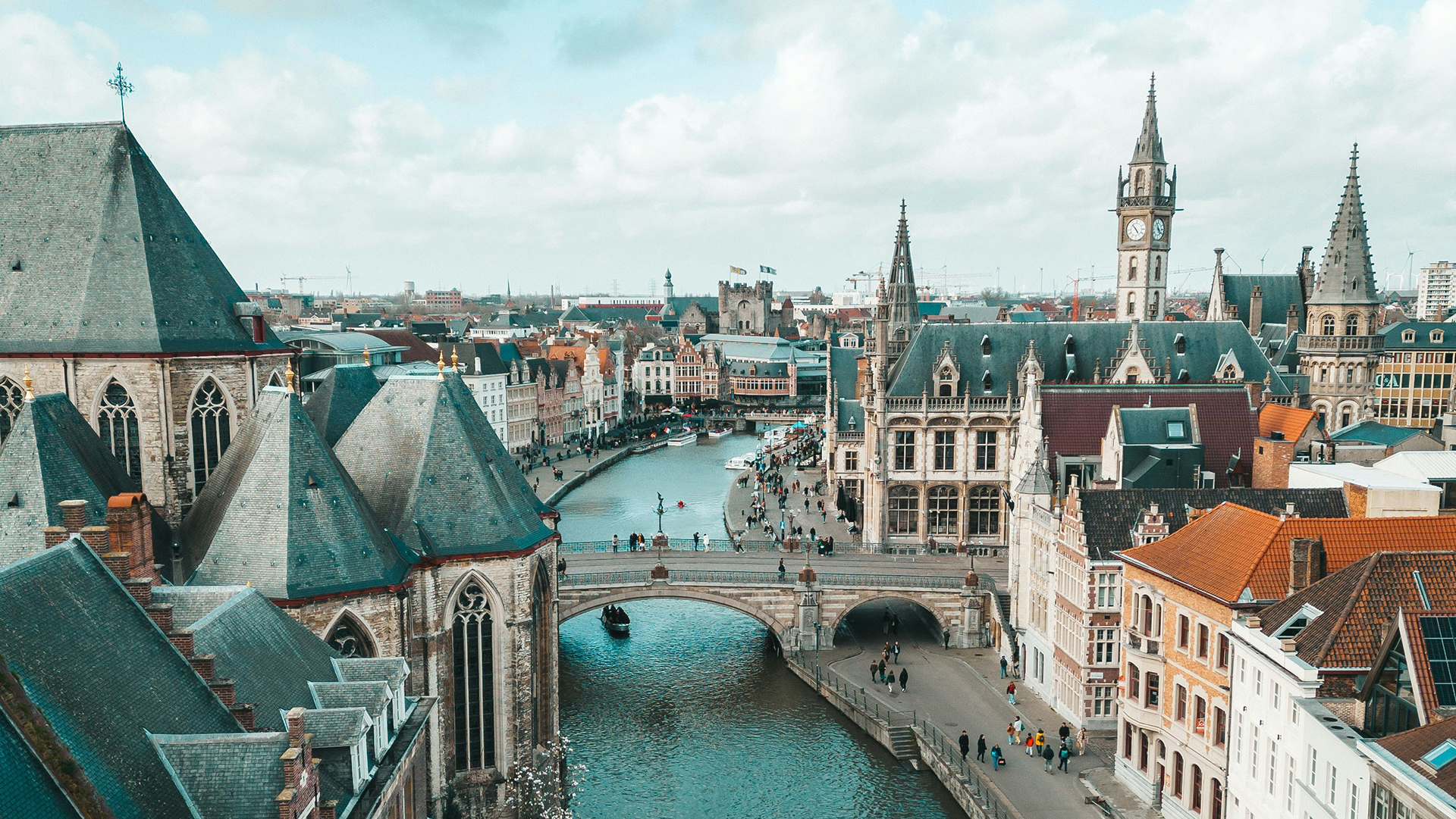 Vista aérea de Gante