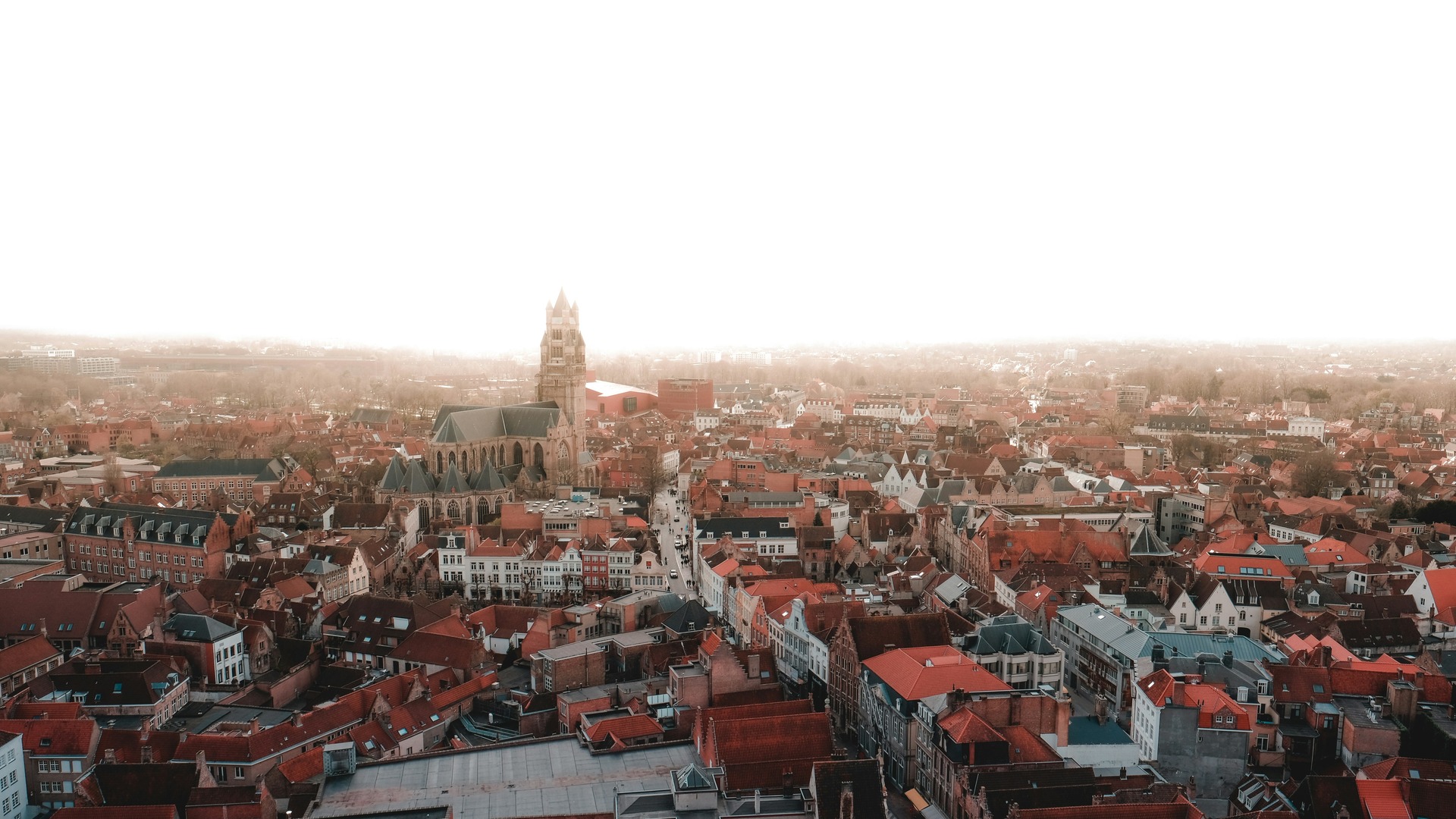 Vista aérea de la ciudad de Brujas