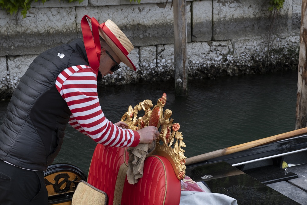 Gondolero en Venecia