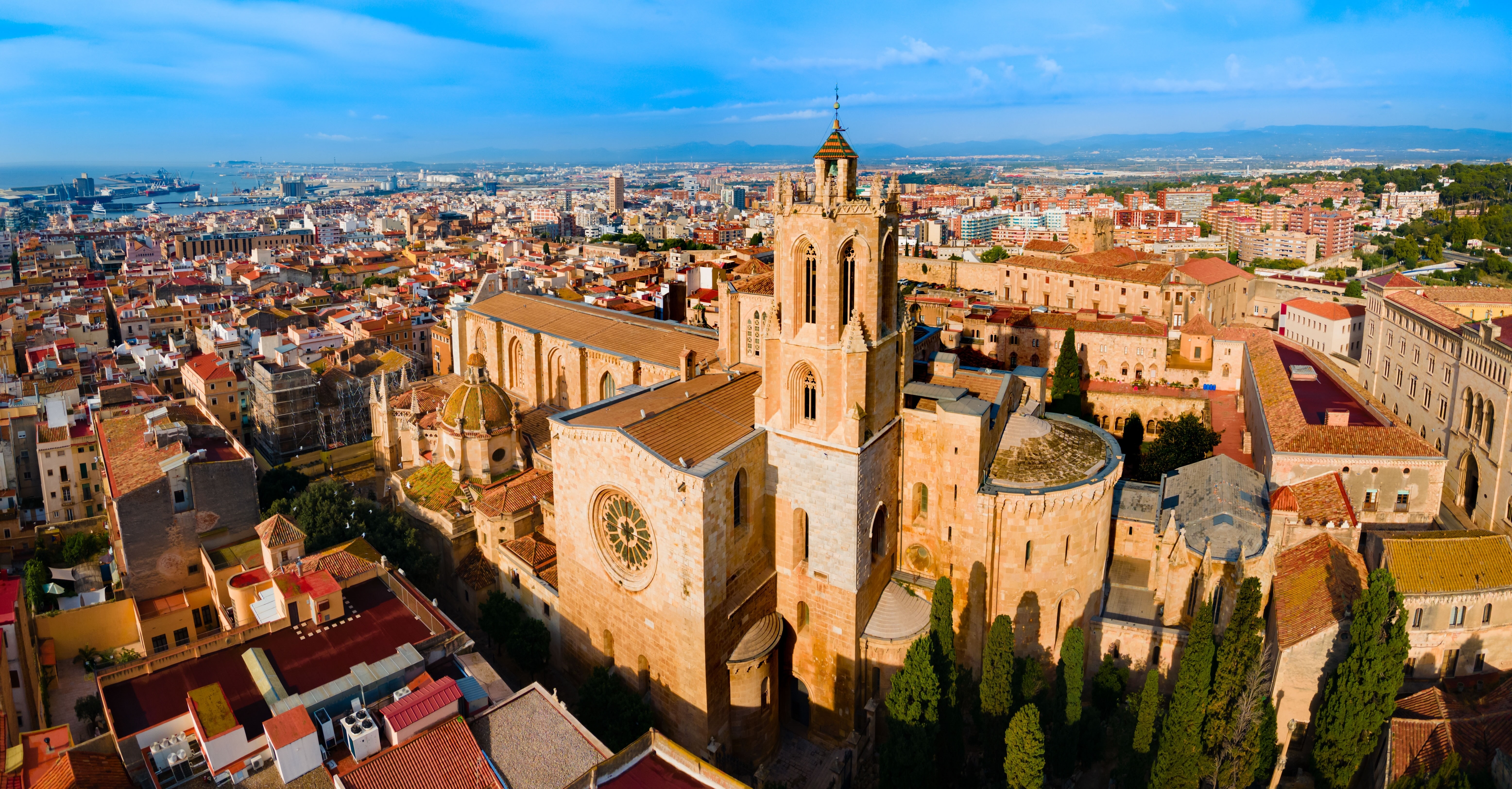 vista aérea catedral de Tarragona