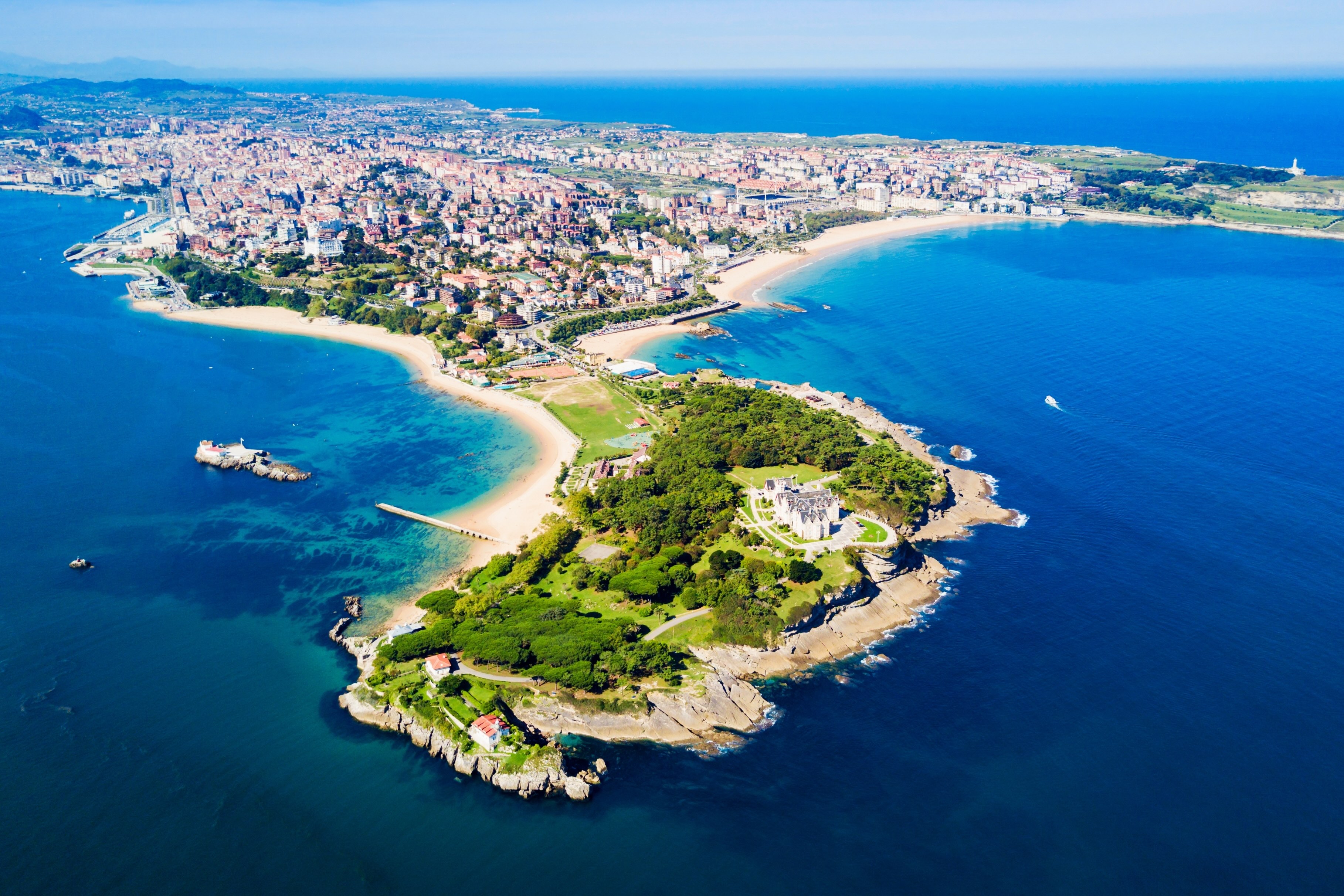 vista aérea bahía de Santander