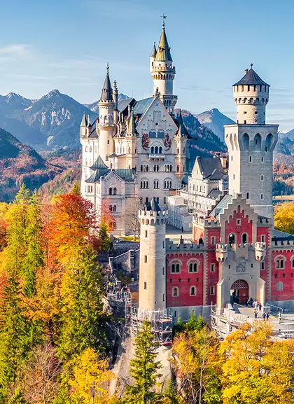 Vistas aéreas del Castillo Neuschwanstein - Excursión al Castillo Neuschwanstein y Linderhof - Actividades y Excursiones en Múnich - Buendía