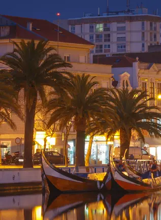 Canales de Aveiro por la noche - Free Tour Nocturno por Aveiro- Actividades y Visitas guiadas Buendía Portugal