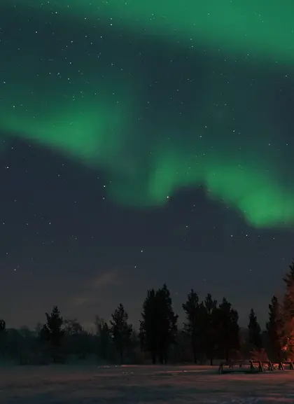 Caza de auroras boreales con Barbacoa Lapona - Excursiones y Visitas guiadas en español Buendía Laponia, Finlandia