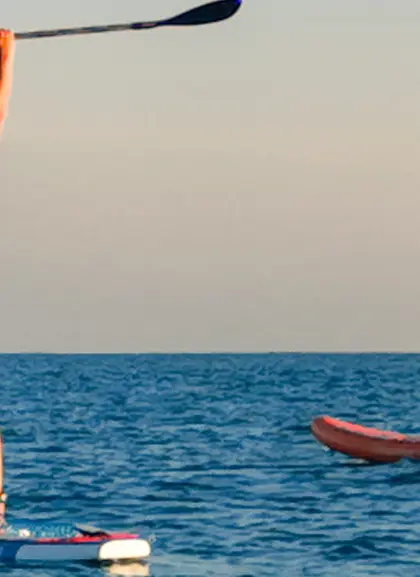 Clase grupal de Paddle Surf en Caleta de Fuste
