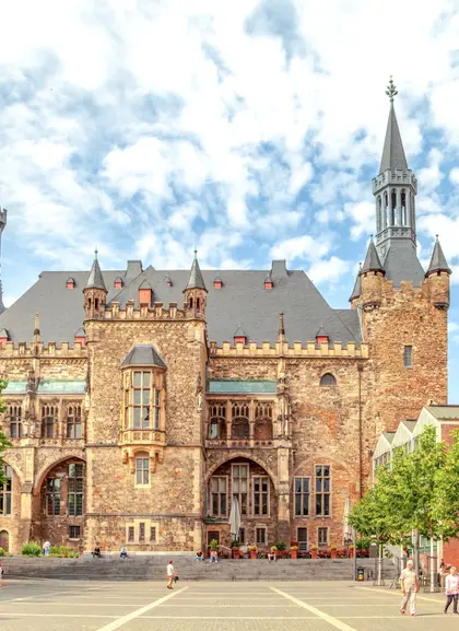 Ayuntamiento de Aachen, parte del tour guiado.