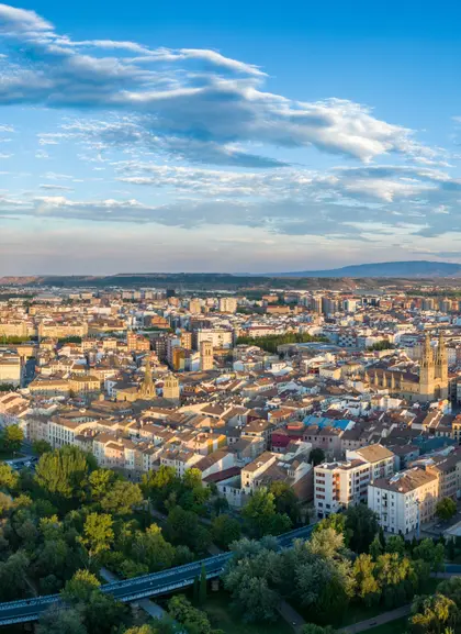 Panorámica de Logroño, ciudad histórica de La Rioja