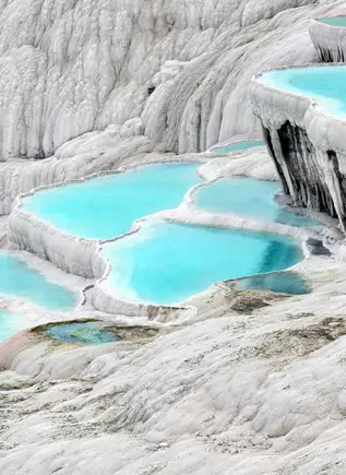 Piscinas de Pamukkale, un espectáculo visual irrepetible.