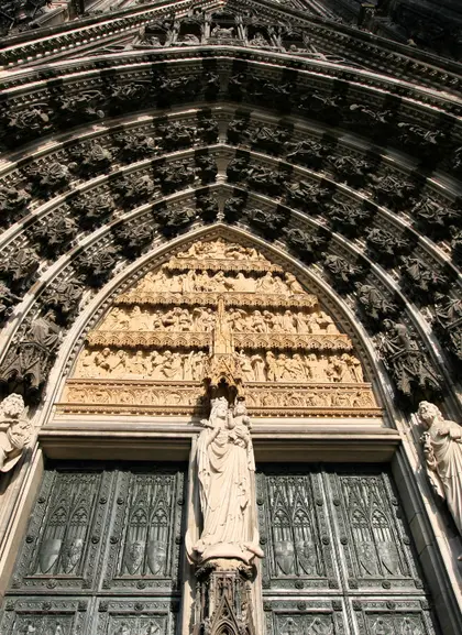 Detalle de la Catedral de Colonia, el edificio religioso más importante de la ciudad.