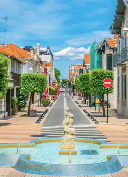 El centro de Arcachón, un rincón francés con un encanto especial.