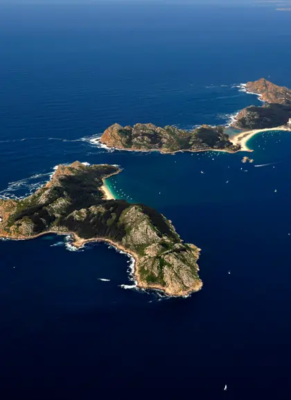 Imagen aérea de la Isla de Ons