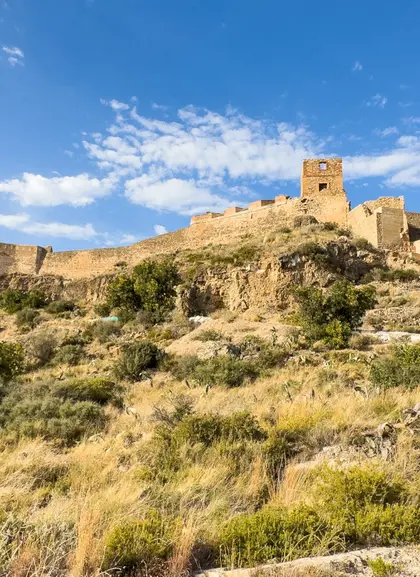 La Vista Aérea del Castillo de Sagunto, que se alza imponente sobre la colina.