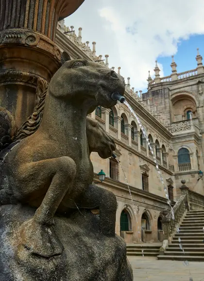 Fuente de los Caballos en Santiago de Compostela